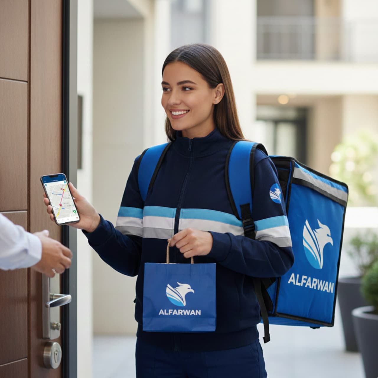 مندوب توصيل في العين