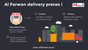 عملية توصيل الطلبات من شركة الفروان في دبي